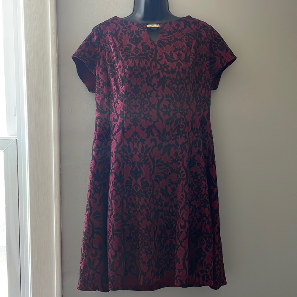 Red and Black Cocktail Dress